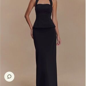 Bertie meshki Black Evening Gown